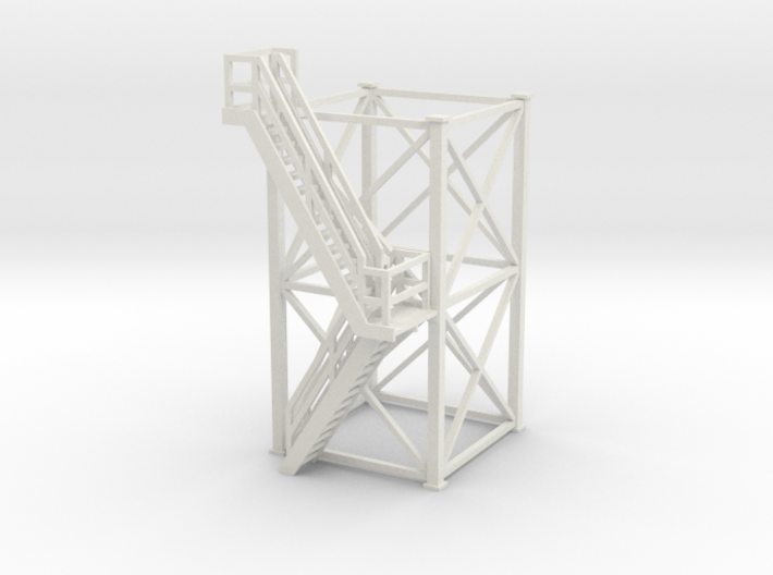 'HO Scale' - 10'x10'x20' Tower With Outside Stairs 3d printed