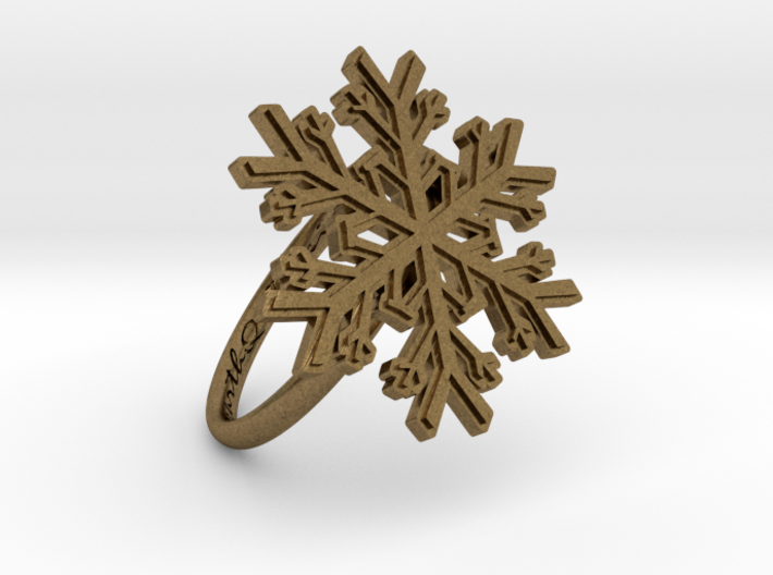 Snowflake Ring 1 d=18.5mm h21d185 3d printed