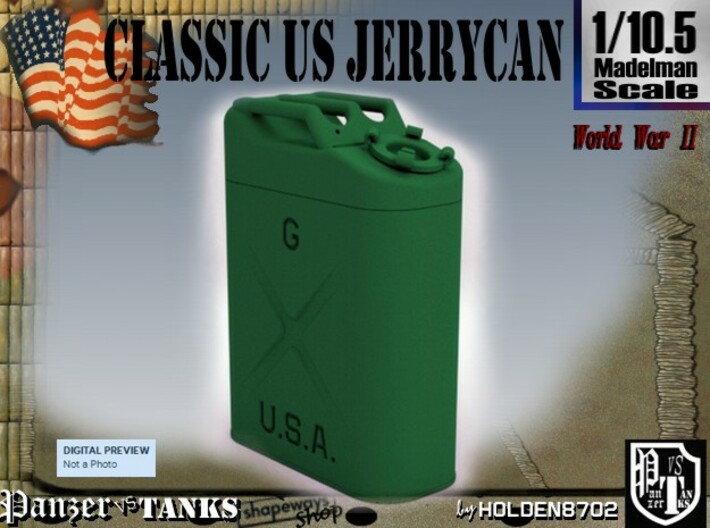 1/10.5 US Army Jerrycan 3d printed