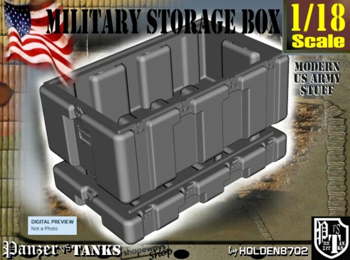 1-18 Military Storage Box 3d printed