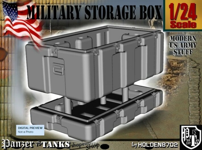 1-24 Military Storage Box 3d printed
