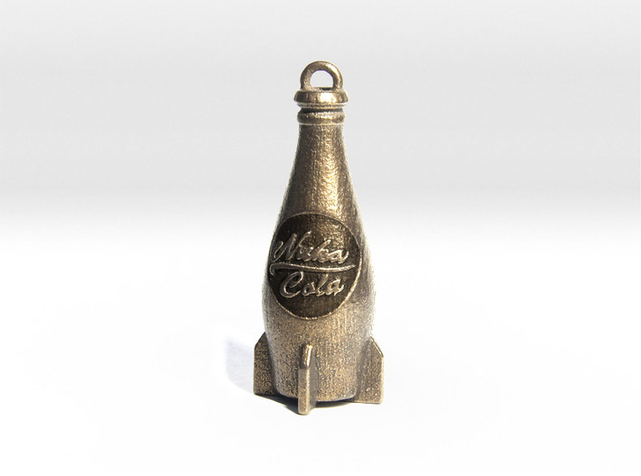 Nuka Cola Bottle Keychain 3d printed
