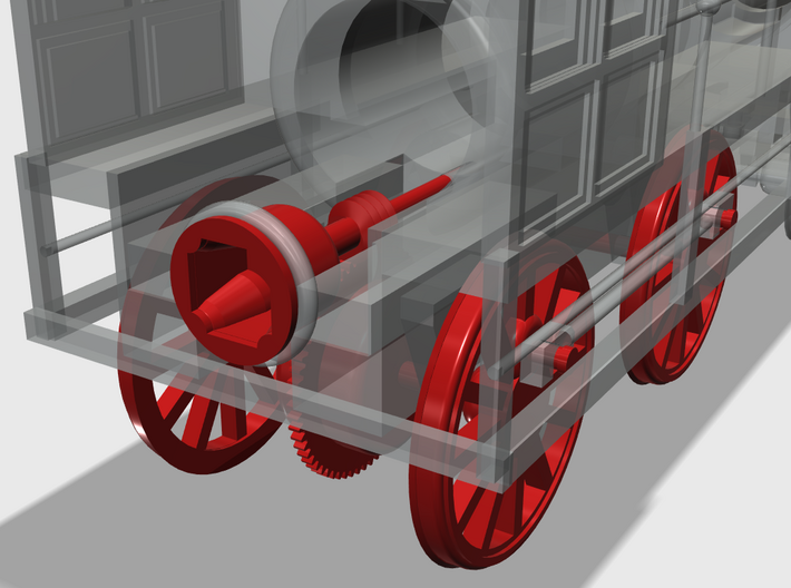 HO "Lawrence" 4-4-0 Freight Locomotive 3d printed 