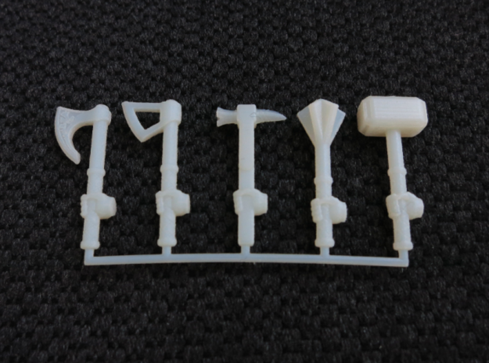 Miniature Weapon Collection (right hand) 3d printed 