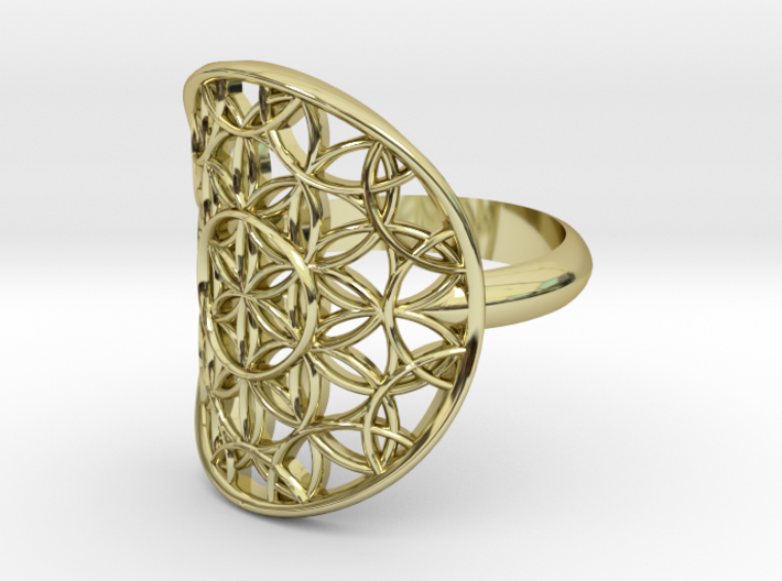 Flower of Life ring 3d printed