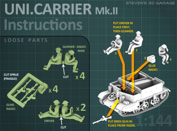 Universal Carrier Mk.II - (4 pack) 3d printed 
