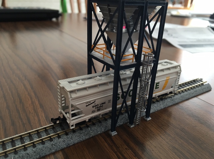 'N Scale' - 16'x16' Loadout Structure Frame 3d printed
