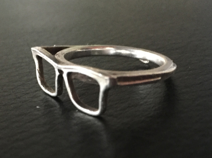 Hipster Glasses Ring Origin Size 10 (size 6-10) 3d printed size 7