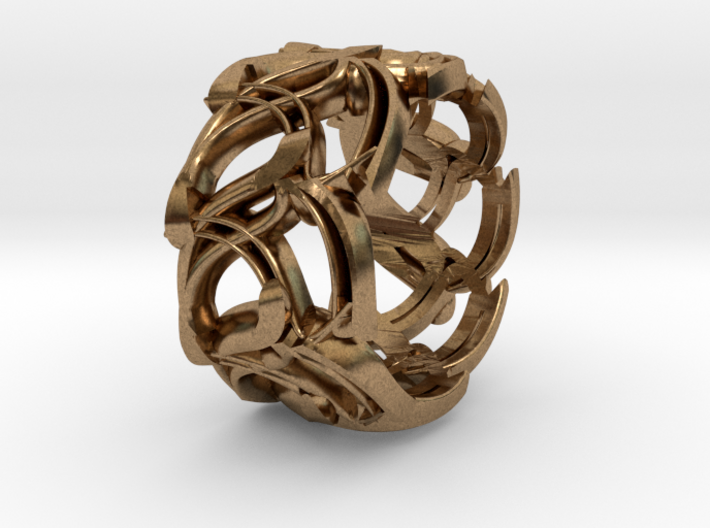 Crown Mesh Ring / Bronze Brass or Silver Ring 3d printed