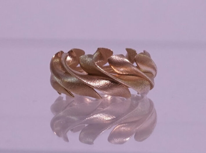 Sunwaves Handmade Ring / Bronze Brass or Silver Ri 3d printed