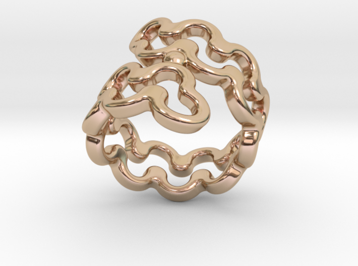 Jagged Ring 22 - Italian Size 22 3d printed