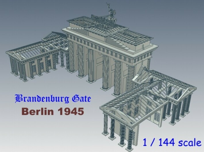 1-144 Brandenburg Gate Detached Build 3d printed 
