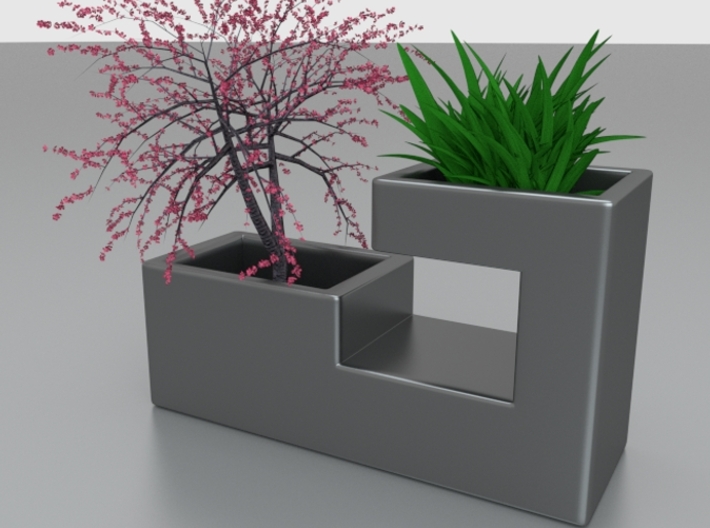 Steel Planter 3d printed render