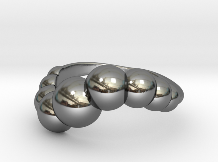 9 Sphere Ring Size 7 3d printed