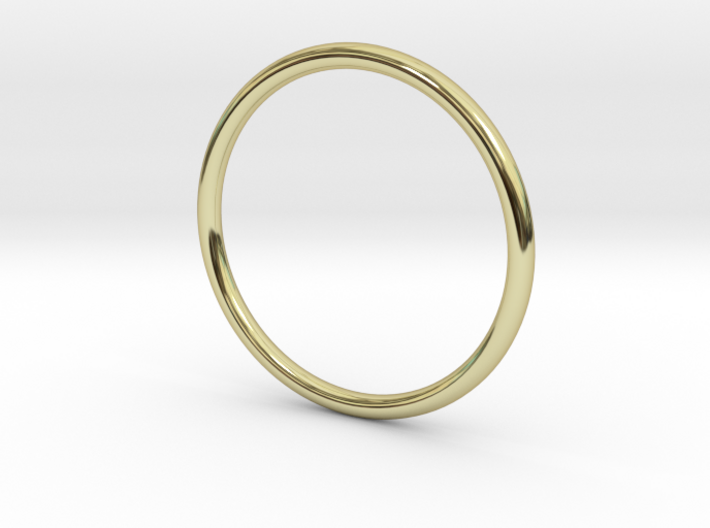Jewellery - 1mm wire ring band 3d printed