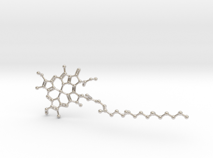 Chlorophyll A Molecule Small Earring 3d printed