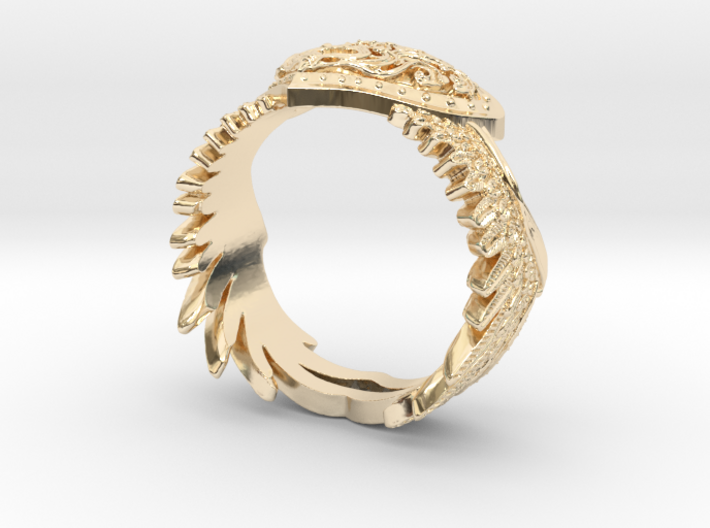 Winged Heart Ring SIZE 10 3d printed