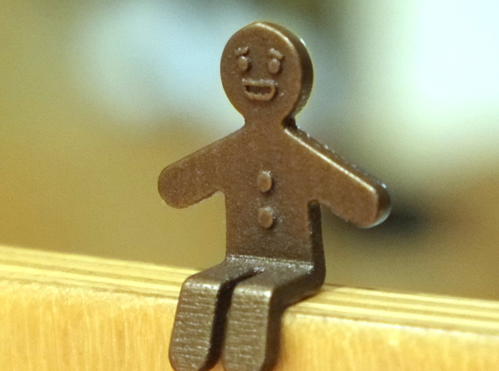 Gingerbread Man_Seated 3d printed Gingerbread Man Sitting