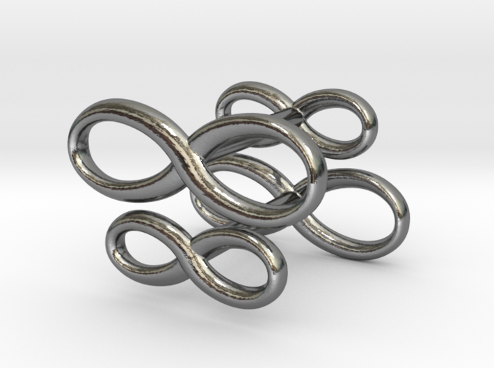 Cufflinks Infinity Symbol 2x 3d printed