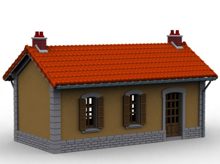 NGH22 Small train station 3d printed 