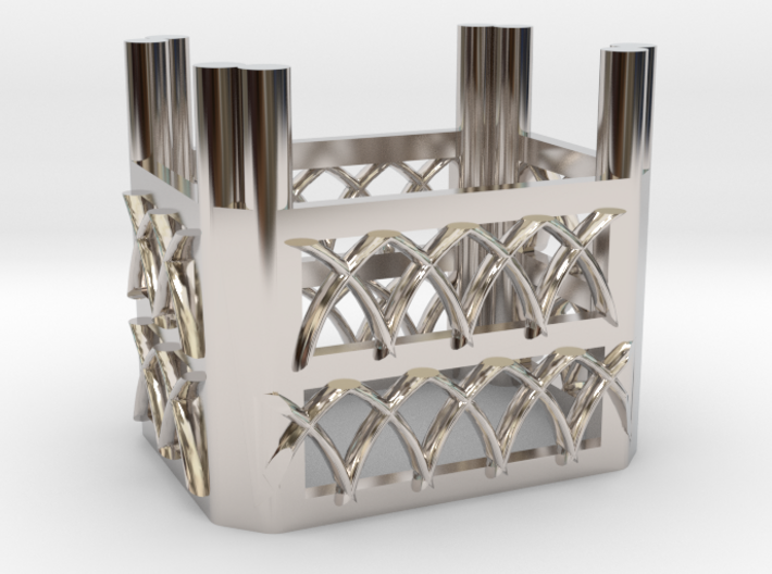 Gothic Emerald Basket 3d printed