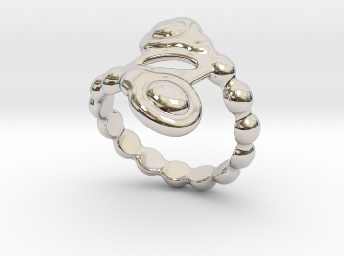 Spiral Bubbles Ring 20 - Italian Size 20 3d printed