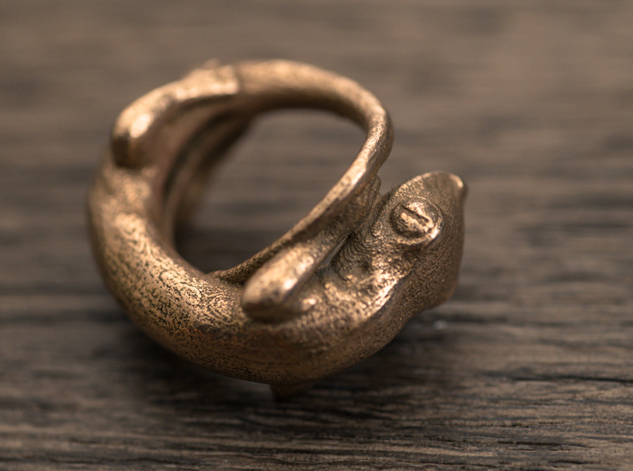(Size 4) Gecko Ring 3d printed 