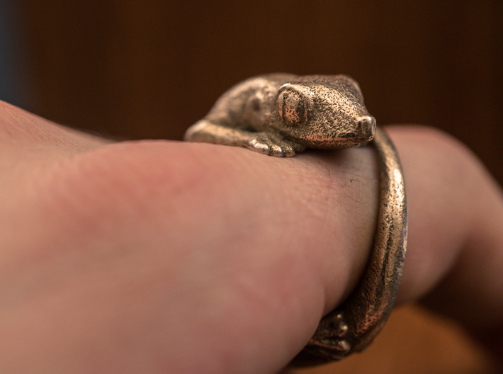 (Size 5) Gecko Ring 3d printed 
