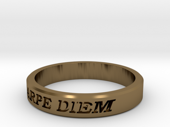 Carpe Diem US Size 10 Ring 3d printed