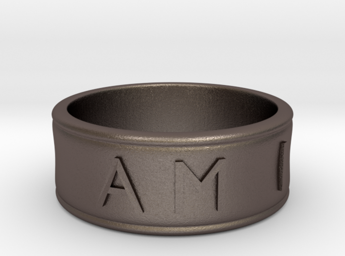 I AM | AM I Ring - Size 10 3d printed
