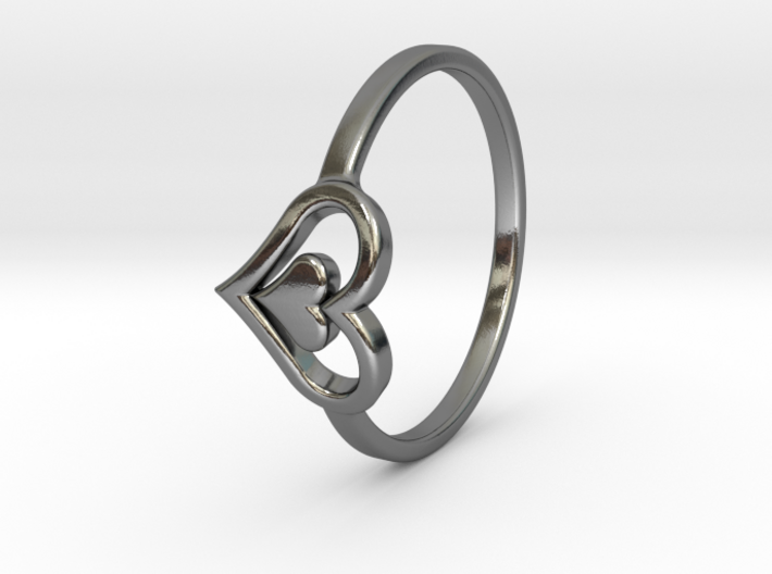 Heart Ring Size 6.5 3d printed 