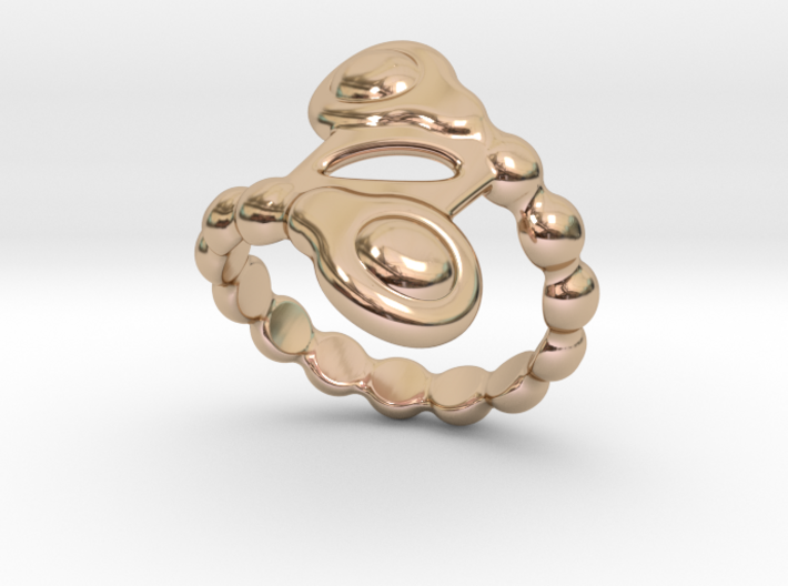 Spiral Bubbles Ring 26 - Italian Size 26 3d printed