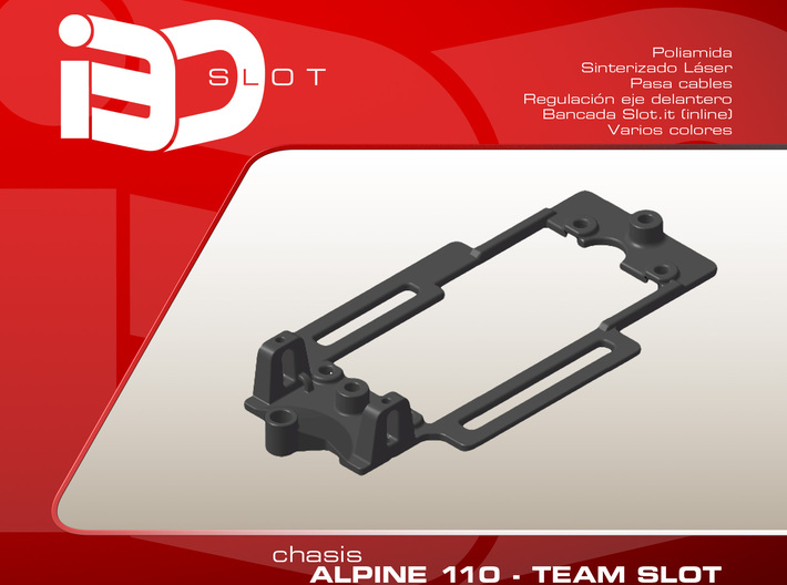 Chasis para Alpine A110 Team Slot 3d printed