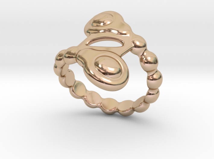 Spiral Bubbles Ring 28 - Italian Size 28 3d printed