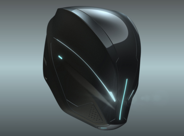 Part 2/3_Tron Legacy Quorra Helmet 3d printed 