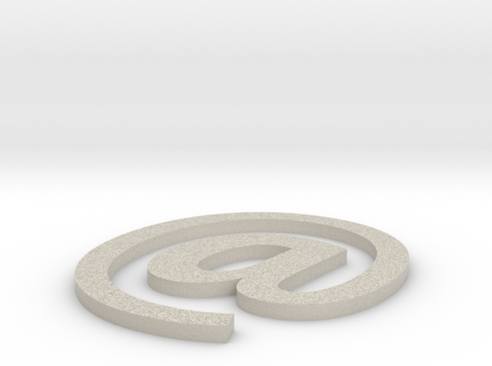 Coaster #3 - Email 3d printed