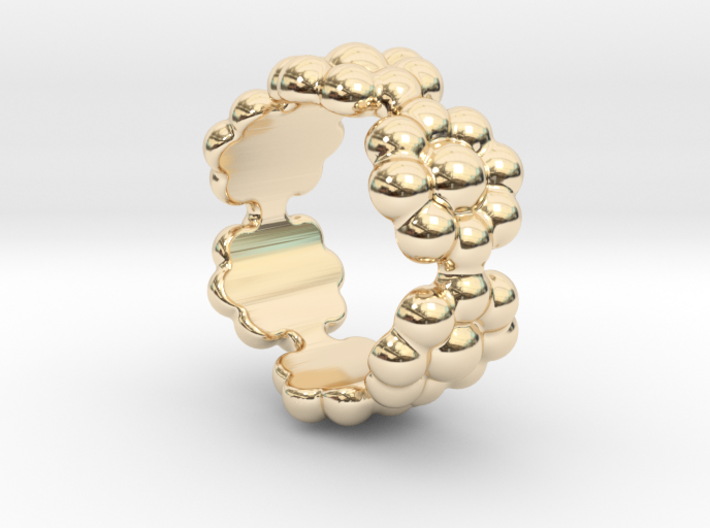 New Flower Ring 17 - Italian Size 17 3d printed
