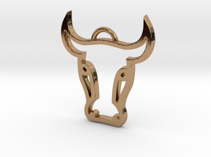 Bull Head Pendant 3d printed