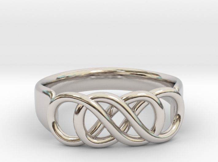 Double Infinity Ring 22.2mm V2 3d printed