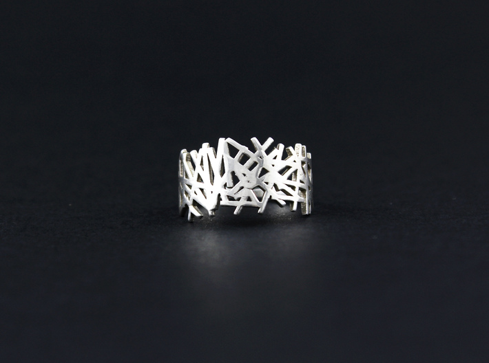 LINES RING size 6 3d printed 