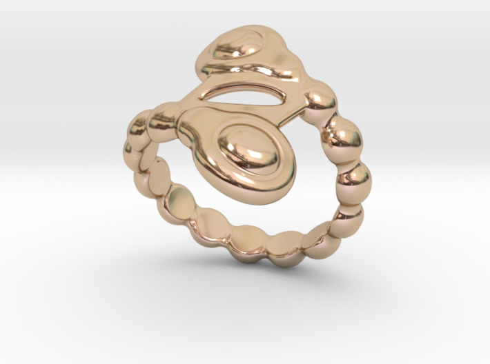 Spiral Bubbles Ring 31 - Italian Size 31 3d printed