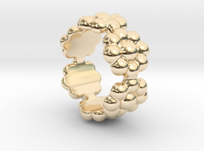 New Flower Ring 22 - Italian Size 22 3d printed
