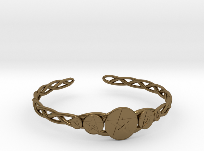 Celtic Knot Pentacle Cuff Bracelet (3.0&quot; diameter) 3d printed