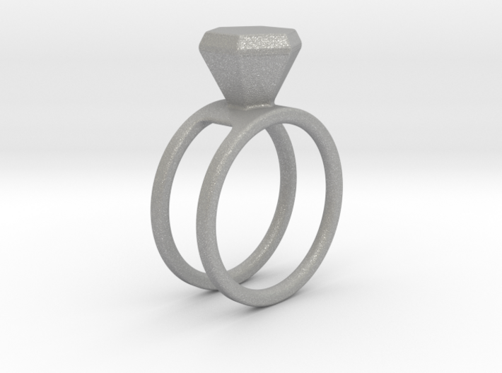 Diamond ring - Size 11 / 20.6 mm 3d printed
