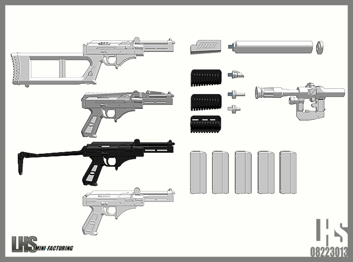 1/6 scale Russian VSK-94 9A91 All Variants set 3d printed