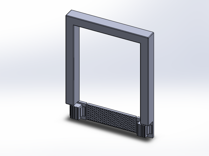 2pkg - 8x10 Roll Up Door; Open w/Leveler - Surface 3d printed