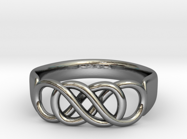 Double Infinity Ring 14.1 mm Size 3 3d printed