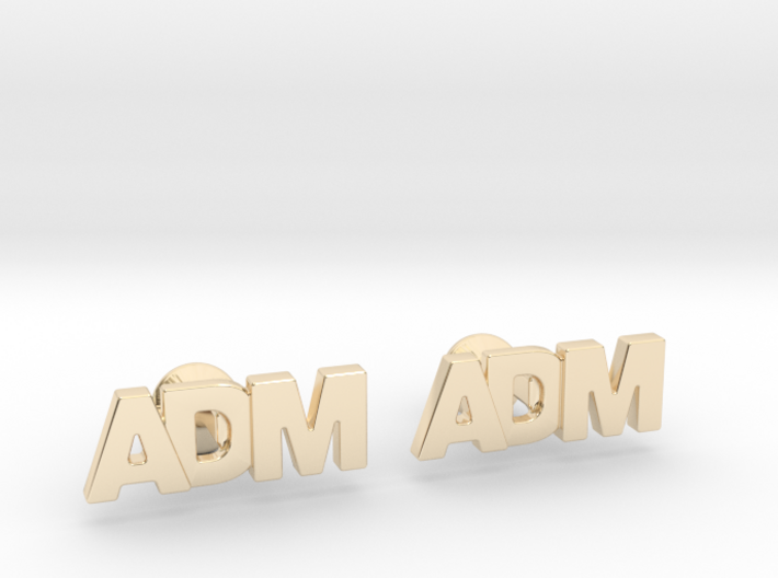 Monogram Cufflinks ADM 3d printed