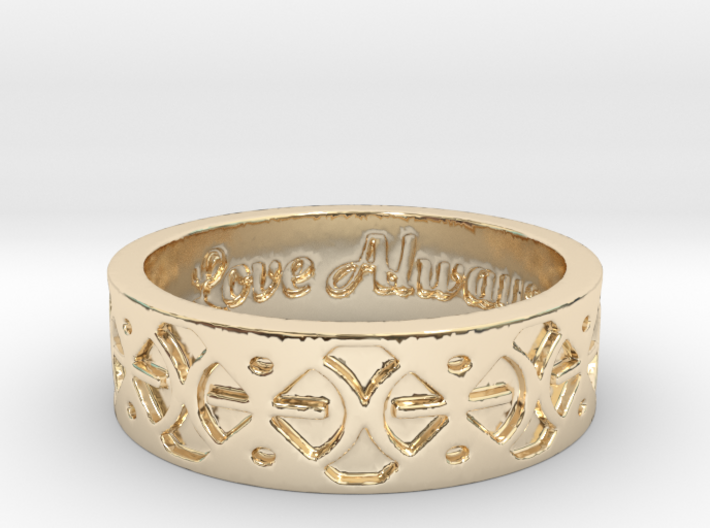 Mmere Dane Wedding Ring Size 7 3d printed