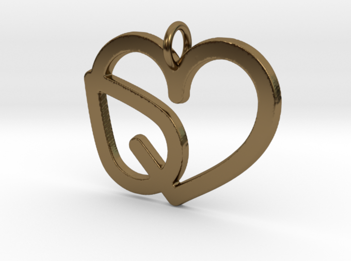 Heart Leaf Pendant - Amour Collection 3d printed